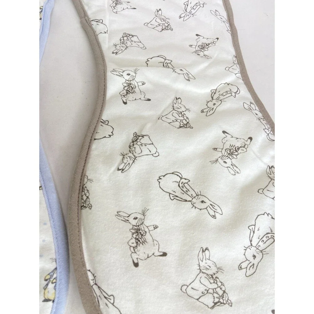 Peter Rabbit Bunny Burp Cloths Drool Bibs 3 Pack Infant Baby NEW